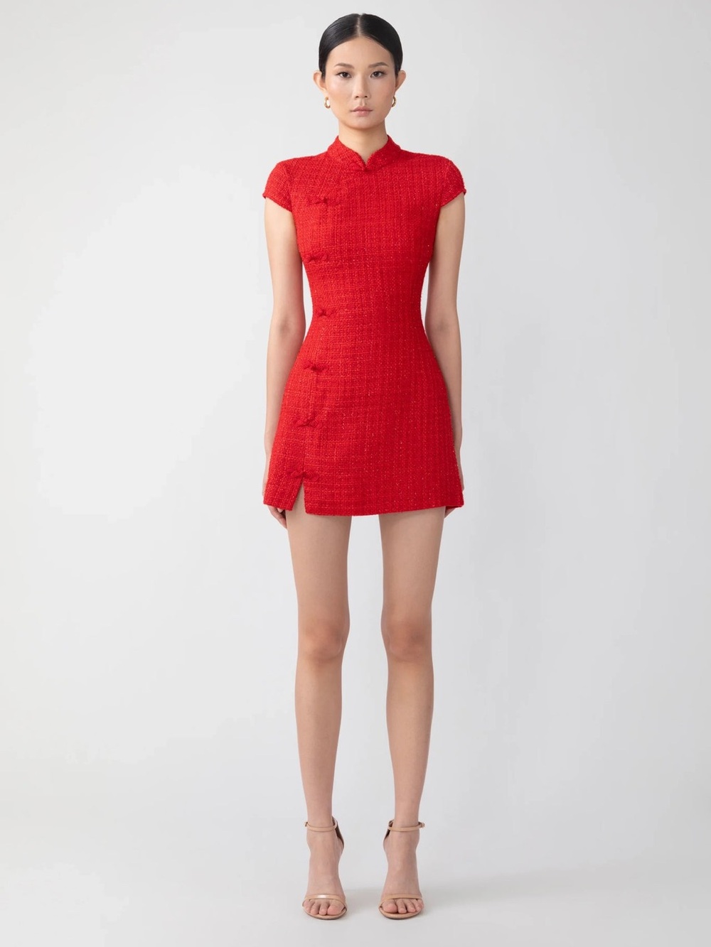 Sau Lee NATASHA TWEED MINI DRESS